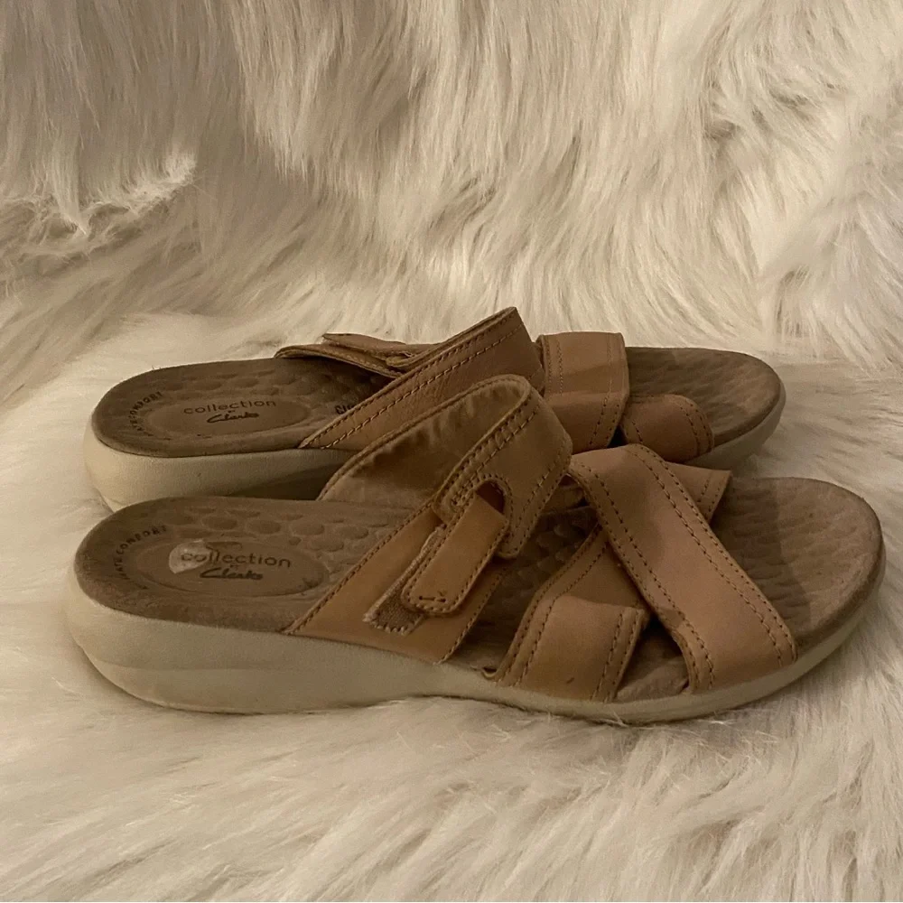 Clarks Collection Sandals Shoes‎ Women’s Size 10M Slip On Open Toe